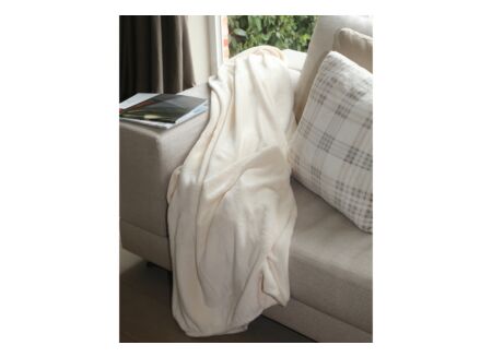Plaid 130x160cm microvezel beige
