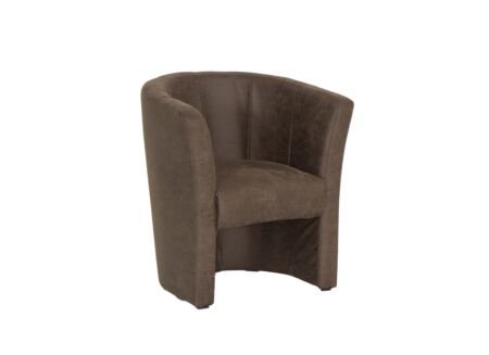 Zetel Mini Kuip 82x60x77cm - stof - bruin
