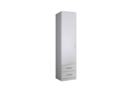 Kleerkast 47cm - decor - wit