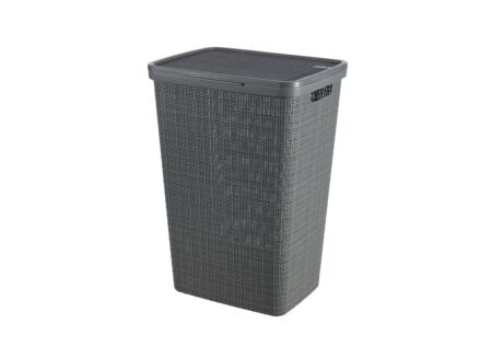 Wasmand Jute 43x34x58,2cm grijs