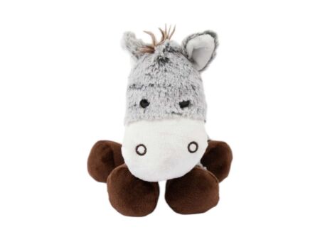 Knuffel Ezel H23cm - stof - grijs