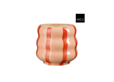 Bloempot Polly H22cm - keramiek - rood