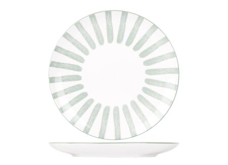 Bord Cabana Ø26,7cm - porselein - groen