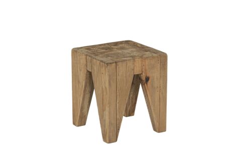 Bijzettafel Hawk 35x35x40cm - gerecycleerd dennenhout - naturel
