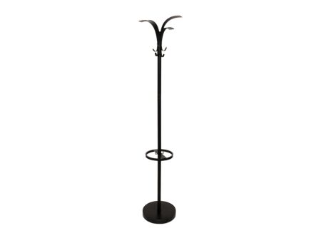 Staande kapstok Helix Ø32x175,2cm - staal - zwart