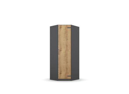 Hoekkast Butte 85cm - decor - artisanale eik/grijs