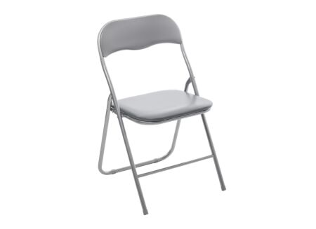 Klapstoel ZH43cm - metaal & PVC - grijs