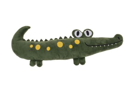Knuffel Crocodile 18x55cm - polyester - groen