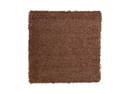 Tapijt Twister 160x160cm - polypropyleen - bruin/roest