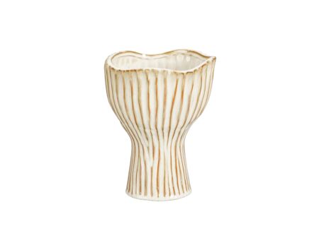 Bloempot Cem Ø19,5x25cm - stoneware - offwhite