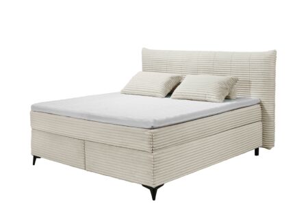 Boxspring Seattle 160x200cm - tissu - ivoire
