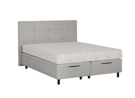 Bedbox Cosy 180x200cm - stof - lichtgrijs met opbergruimte