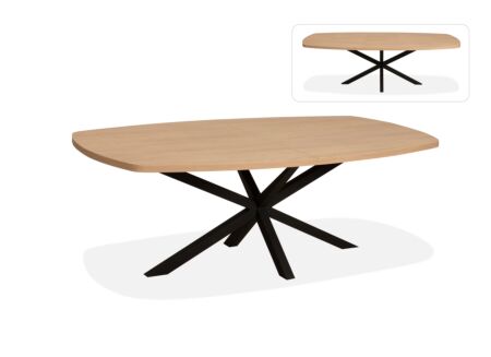 Tafel Mylo 200/260x102cm - lamulux - blond oak