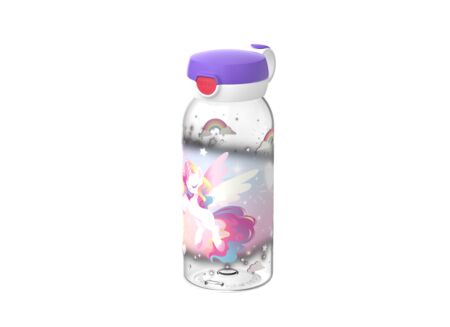 Gourde Campus Flipdop Unicorn Glow 600ml - plastique - multicolore