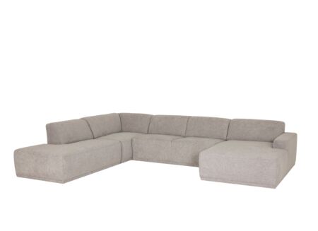 Hoeksalon Ibero 374x283cm - stof - grijs