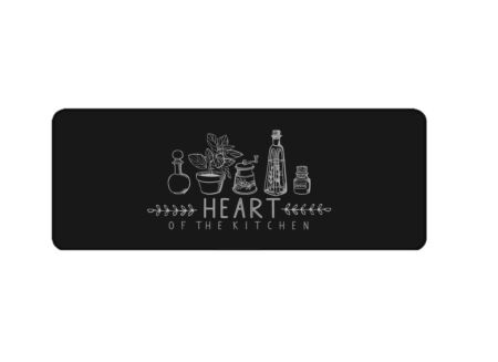 Keukenloper Heart of the kitchen 120x50cm - stof - zwart
