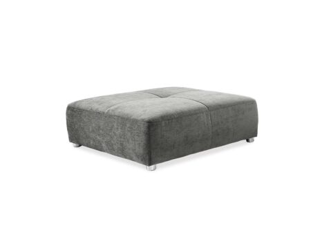 Poef Gulliver 126x126x41cm - stof - grijs