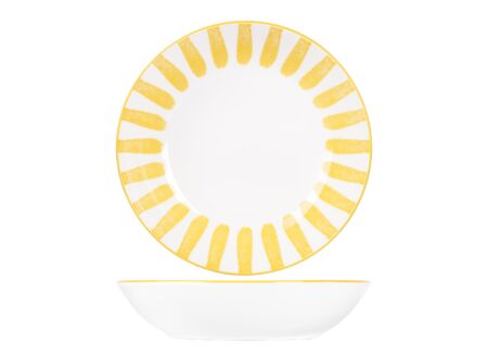 Diep bord Cabana Ø20cm - porselein - geel