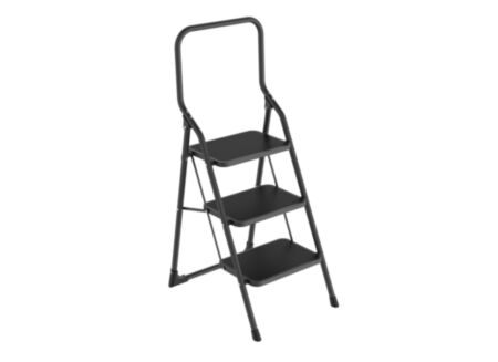 Trapladder Bigstep 3 treden zwart