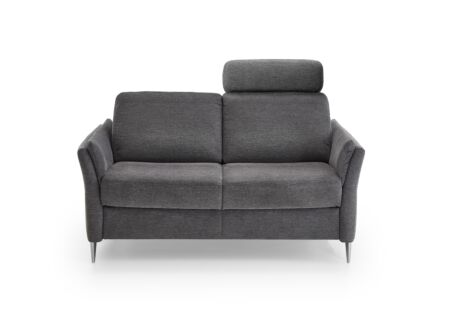 Zetelbed Alea 2-persoons - stof - antraciet met hoofdsteun