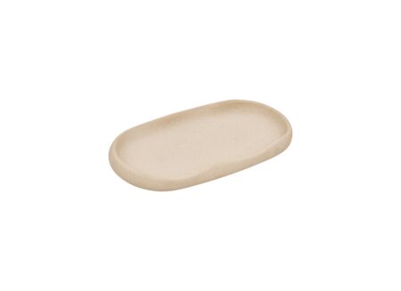 Schaal Oleya 22,6x12,7x1,9cm - polyresine - beige