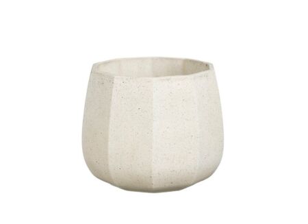 Bloempot Lennart H16,5cm - keramiek - crème