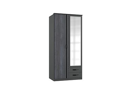 Kleerkast Duo 2 91cm - decor - digisteel/grafiet