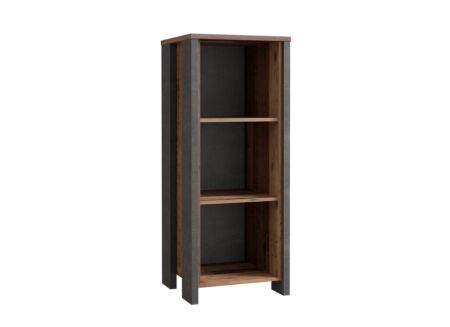 Boekenkast Clif-B 46x42x115cm - meubelplaat - old wood/beton