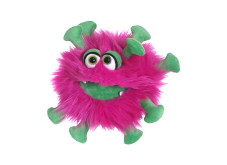 Handpop Kai M. Frei H20cm - polyester - roze/groen