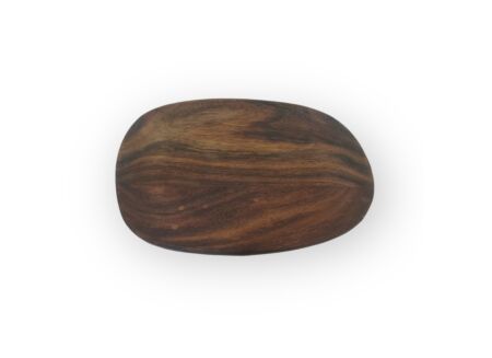 Houten dienblad organisch klein Ø23x15x1,5cm - sheesham - natuurlijk