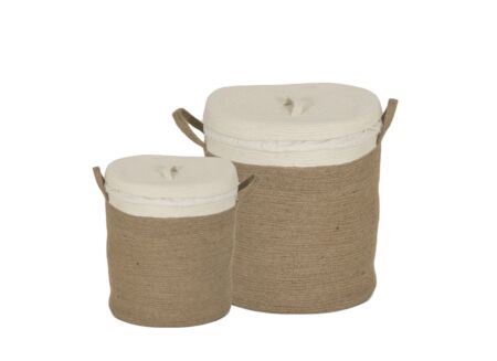 Opbergmand Vergara set van 2 - jute - naturel