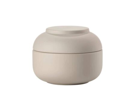 Pot met Deksel Ø10x7,5cm - keramiek - zand
