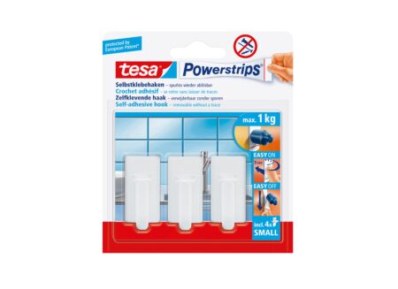Zelfklevende wandhaak tesa 1kg, 3 stuks