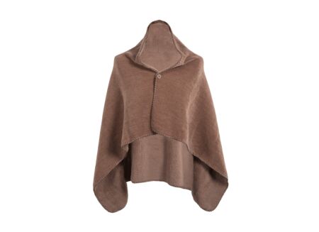 Poncho Tomo 130x80cm - polyester - mokka