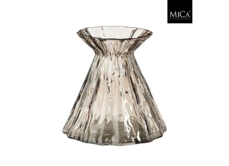 Vaas Lauren H16cm - glas - bruin