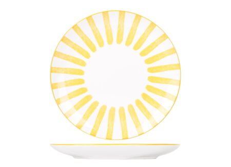 Bord Cabana Ø26,7cm - porselein - geel