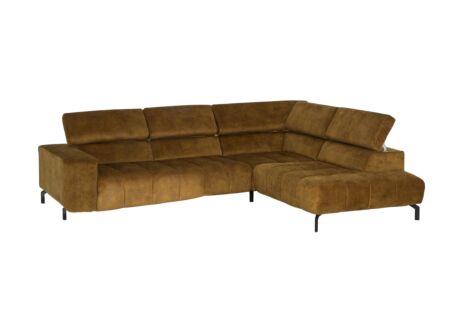 Hoeksalon Message-S 295x228cm - stof - goud