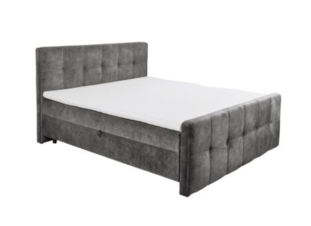 Bedbox Valetta 180x200cm met opbergruimte stof antraciet