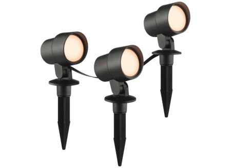 Spotspies Kamara outdoor 3x8,5W zwart