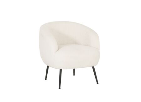 Fauteuil Teddy Bear 68x70x73cm - bouclé - ivoorwit