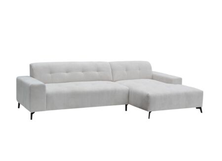 Canapé d'angle Elva 292x152cm - tissu - greige