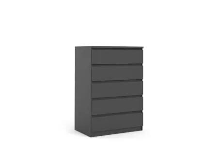 Commode Naia 77x50x112cm - Commode Naia 77x50x112cm - mélamine - noir mat
