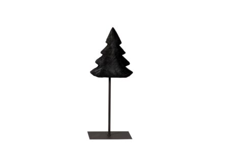 Kerstboom op voet H58cm - hout massief & metaal - zwart