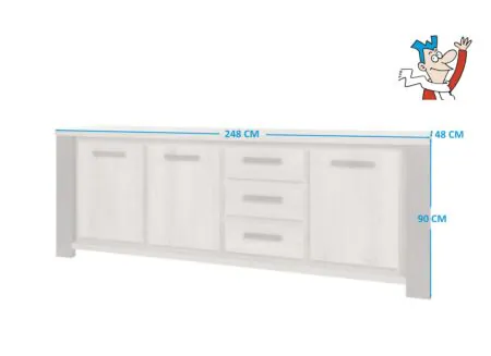 Dressoir 248cm