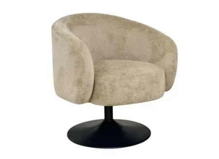 Draaifauteuil Dandy 65x66x73cm - stof - taupe
