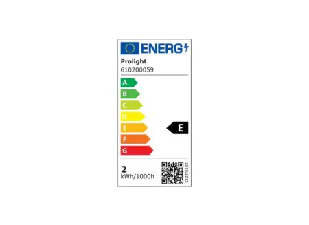 Energielabel - Ledlamp 1x2.1W E14