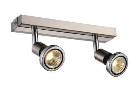 LED spot met 2 spots 5W GU10 chroom