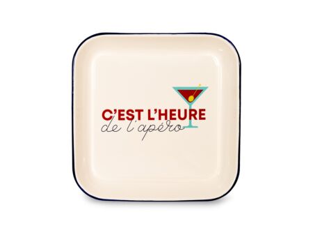 Dienblad C'est l'heure de l'apéro 30x30cm - kunststof - multicolor