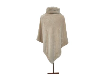 Poncho microvezel crème