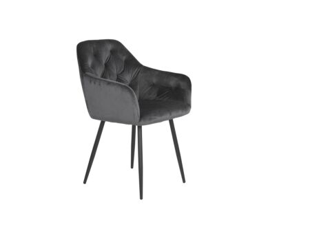 Stoel 58x60x82cm - polyestervezel - grijs